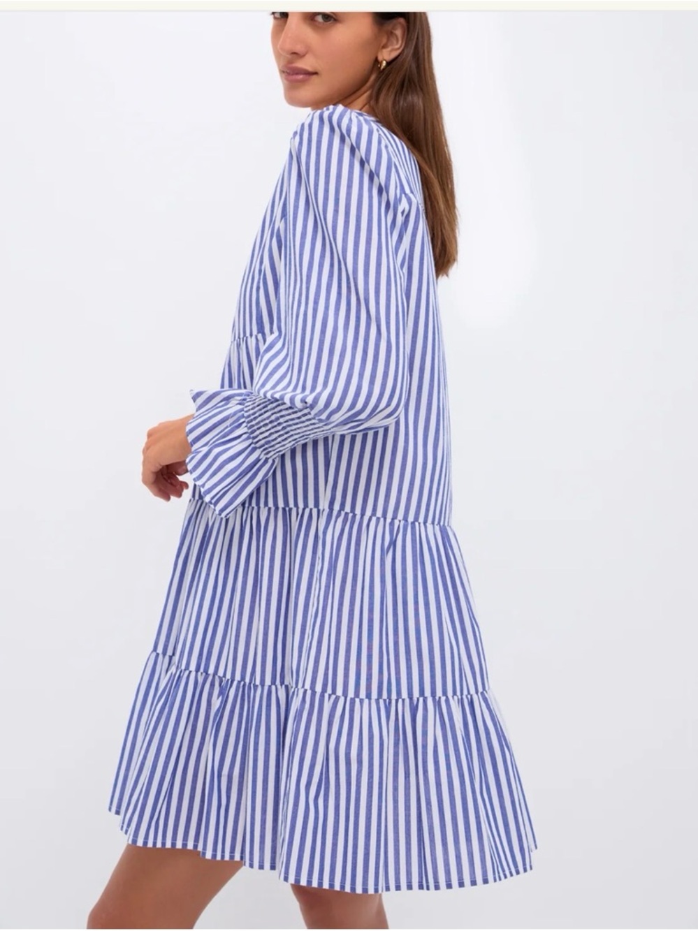 Tuckernuck Pomander Place Poplin Kenzo Dress Blue White Stripe Small